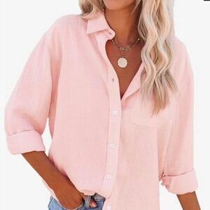 Paintcolors Womens Button Down Shirts Long Sleeve Dressy Casual Blouses Button U